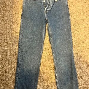 Re-done 90 high rise ankle crop jeans